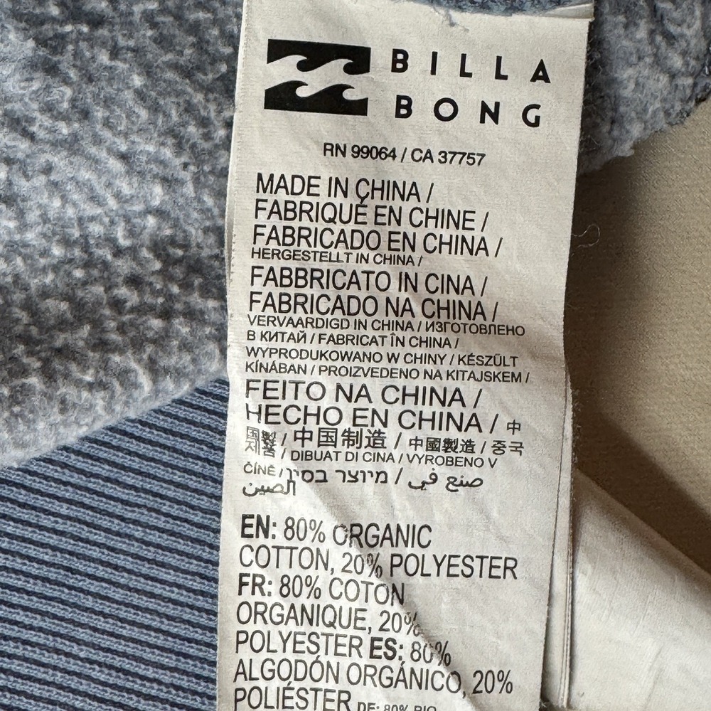 Billabong x Wrangler Sweatshirt Men's S Blue Embroidered Bronc Horse Logo - Picture 9 of 11